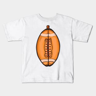 Football Pumpkin Ball Head Halloween Kids T-Shirt